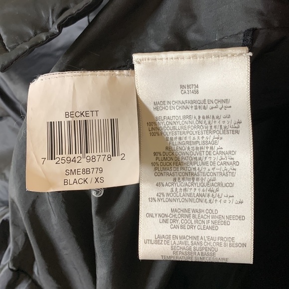 BCBGMAXAZRIA DOWN Beckett Black Puffer Quilted Long Length Jacket. XS. - Picture 9 of 13